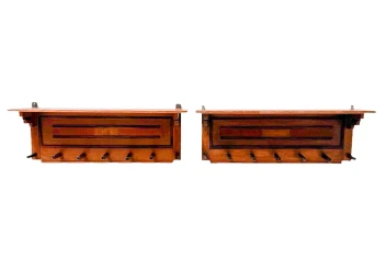 Two Art Deco Modernist Coat Racks by P.E.L. Izeren for De Genneper Molen